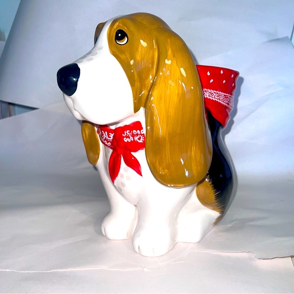 Pioneer Woman Utensil Crock Charlie Basset Hound - Picture 1 of 8